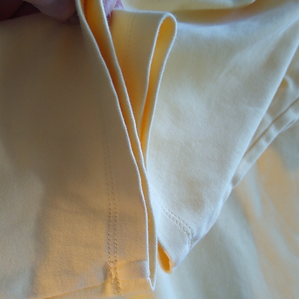 Liz Claiborne 1X Baby-Yellow 3/4 Sleeve V-Neck Top - Picture 9 of 10